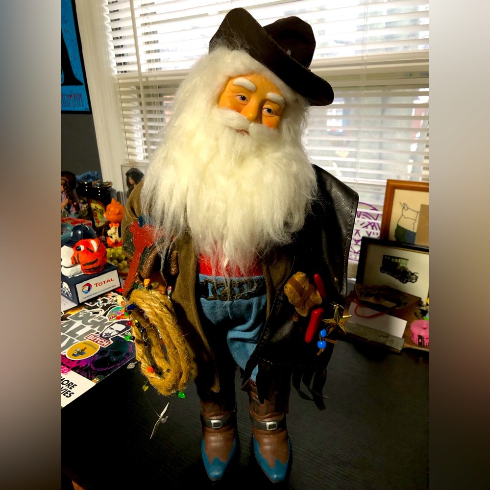 Cowboy Santa Figure